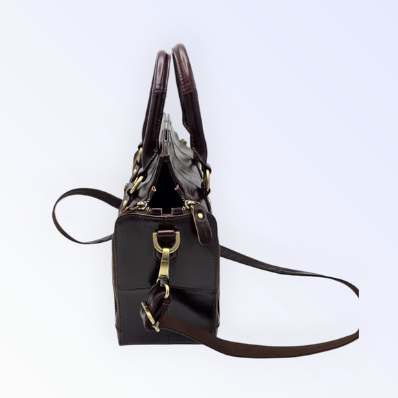 Cobbler Legend Brown Leather Bag Crossbody Satchel Organizer Purse - Picture 3 of 16